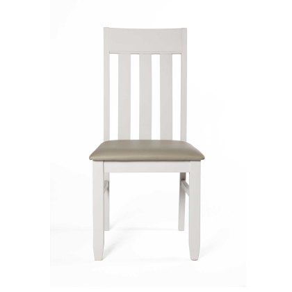 Ohio Slatted Back Dining Chair With Fabric Seat Pad