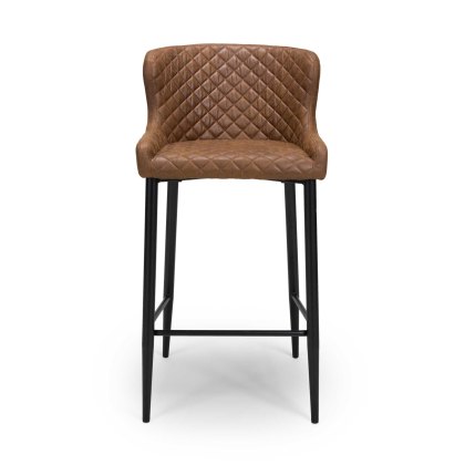 Turnberry High Bar Stool Faux Leather Antique Brown Turnberry High Bar Stool Faux Leather Antique Brown