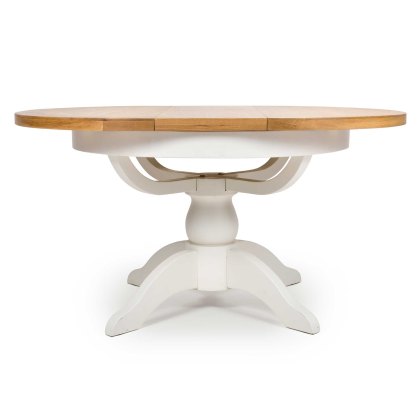 Olivia 4-6 Person Round Extending Dining Table White