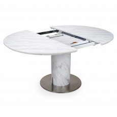 Allure 4-6 Person Round Extending Dining Table White