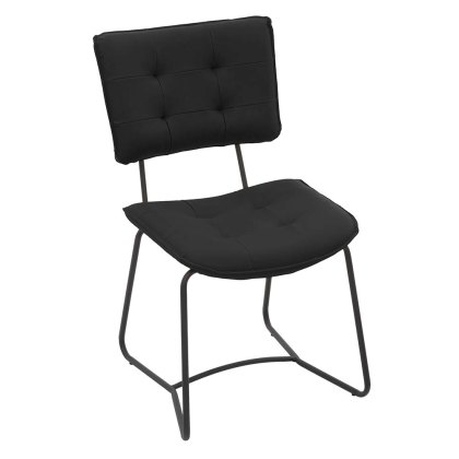 Sutera Dining Chair Faux Leather Black Sutera Dining Chair Faux Leather Black