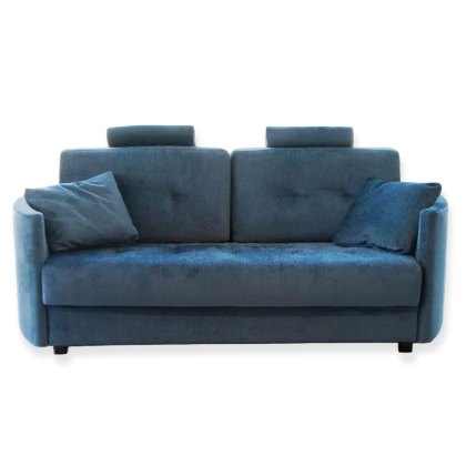 Bolero 4 Seater Curved Sofa Bed With 2 Headrests Fabric