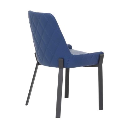 Calabria Dining Chair Faux Leather Blue