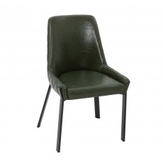 Calabria Dining Chair Faux Leather Olive Green