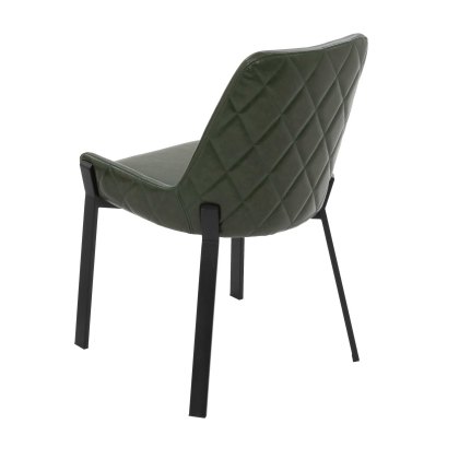 Calabria Dining Chair Faux Leather Olive Green