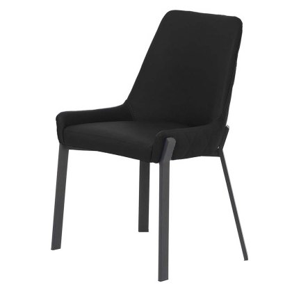 Calabria Dining Chair Faux Leather Black Calabria Dining Chair Faux Leather Black