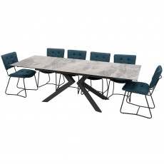 Ascoli 4-10 Person Extending Dining Table Grey