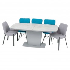 Casserta 6-10 Person Extending Dining Table Grey