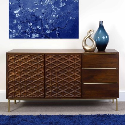 Vera 2 Door + 3 Drawer Sideboard Walnut Vera 2 Door + 3 Drawer Sideboard Walnut
