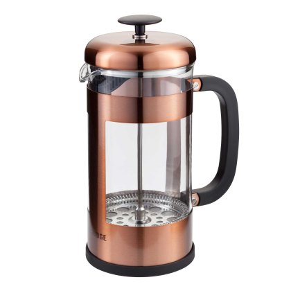 8 Cup Glass Cafetiere Copper 8 Cup Glass Cafetiere Copper