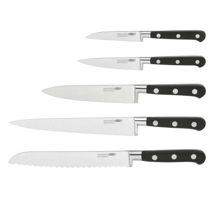 Sabatier 5 Piece Knife Block Set Black