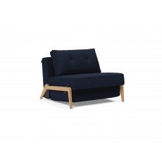 Innovation Living Alisa Chair Bed With Oak Legs Fabric