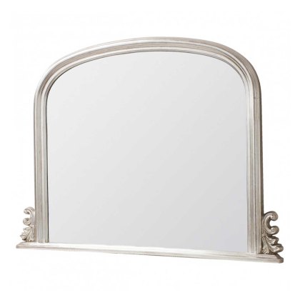 Thornby Rectangular Overmantle Mirror Silver Thornby Rectangular Overmantle Mirror Silver