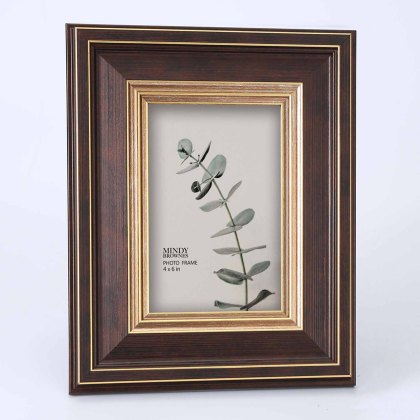 Haiden Photo Frame 4" x 6" Brown & Gold Haiden Photo Frame 4" x 6" Brown & Gold