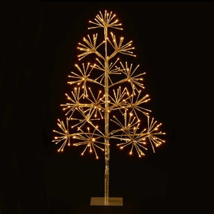 Christmas Tree With 256 LED Warm White Lights Gold 3ft/90cm
