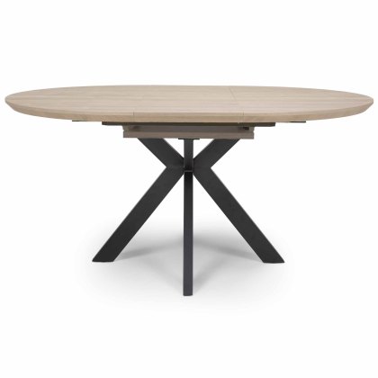Manhattan 4-6 Person Round Extending Dining Table Oak Manhattan 4-6 Person Round Extending Dining Table Oak