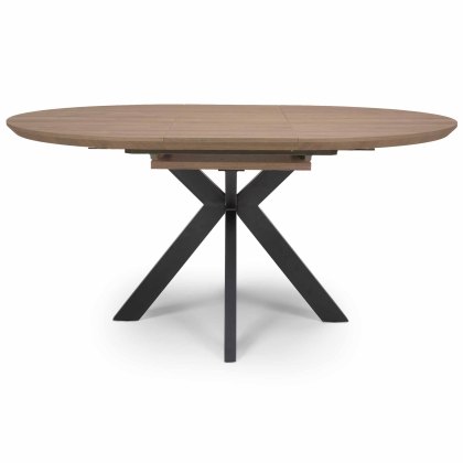 Manhattan 4-6 Person Round Extending Dining Table Light Walnut Manhattan 4-6 Person Round Extending Dining Table Light Walnut