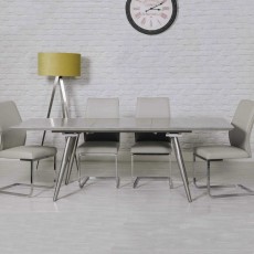 Chicago 8-10 Person Extending Dining Table Grey