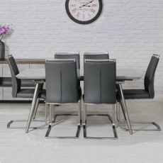 Chicago 6 Person Dining Table Grey