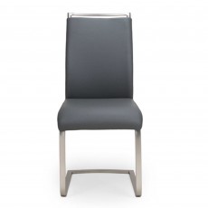 Franklin Dining Chair Faux Leather Grey