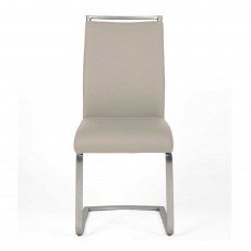 Franklin Dining Chair Faux Leather Taupe