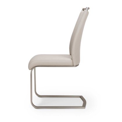Franklin Dining Chair Faux Leather Taupe