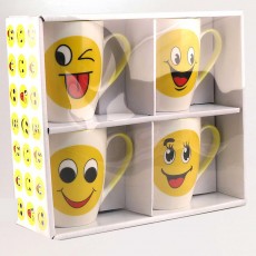 Emoji Mugs (Set of 4) Multi-Coloured