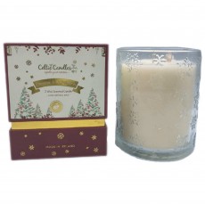 Double Wick Cinnamon & Winter Berries Candle Red & Gold