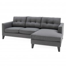 Odense 4 Seater Corner Sofa With Chaise RHF Fabric Charcoal