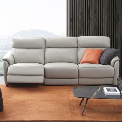 San Felice Large 2 Seater Electric Reclining Sofa Leather Category BX