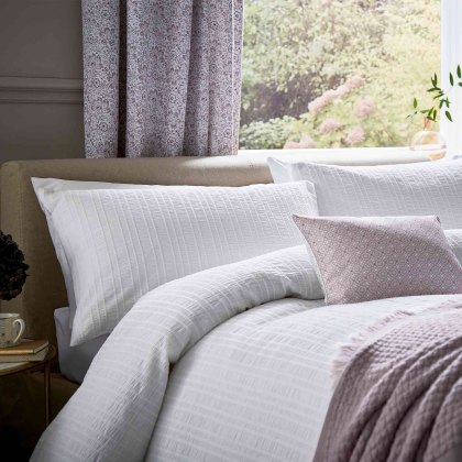 Alisia Reversible Duvet Cover Set White (Multiple Sizes)