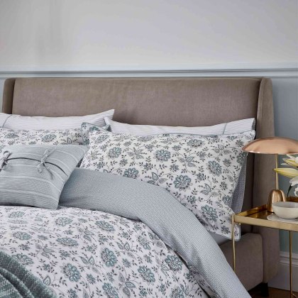 Cherine Reversible Duvet Cover Set Celadon (Multiple Sizes)