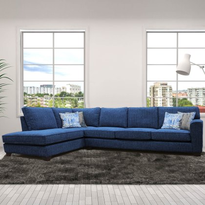 Bali 3 Seater Corner Sofa With Chaise RHF Fabric A