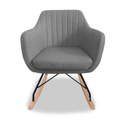 Kew Rocking Chair Fabric Light Grey