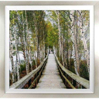 The Path Home 84cmx84cm Picture Silver Frame The Path Home 84cmx84cm Picture Silver Frame
