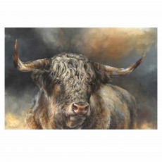 Artko Grand Kyloe Bull 120cm x 80cm Large Canvas by Dina Perejogina