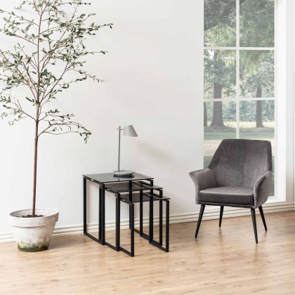 Katrine Nest Of Tables Black (Set of 3) Katrine Nest Of Tables Black (Set of 3)