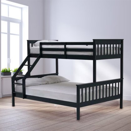 Space Painted Triple Bunk Bed Blue