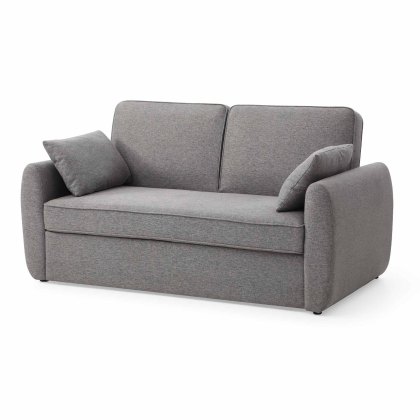 Kent 2 Seater Sofa Bed Fabric Light Grey