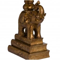 Hill Interiors Antique Elephant Table Lamp Gold