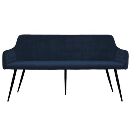 Vienna 3 Person Dining Bench Fabric Navy