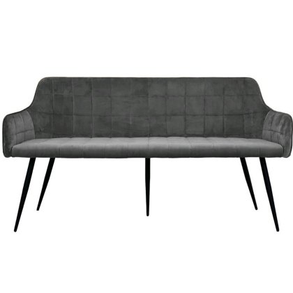 Vienna 3 Person Dining Bench Fabric Grey