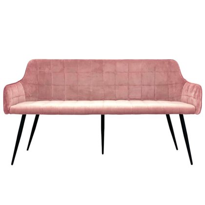 Vienna 3 Person Dining Bench Fabric Blush