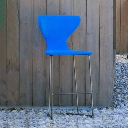 Marlon Low Bar Stool Fabric With Matte Grey Legs Marlon Low Bar Stool Fabric With Matte Grey Legs