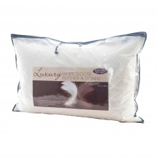 The Soft Bedding Company Sleep Well Live Well White Goose Feather & Down Pillow