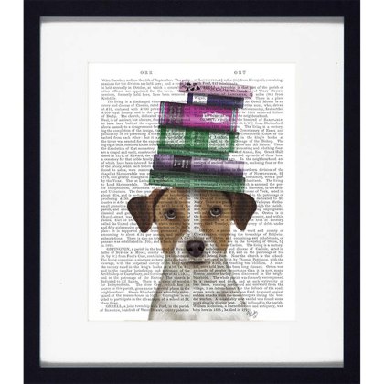 Novel Dogs II 30cm x 34cm Picture Black Frame Novel Dogs II 30cm x 34cm Picture Black Frame