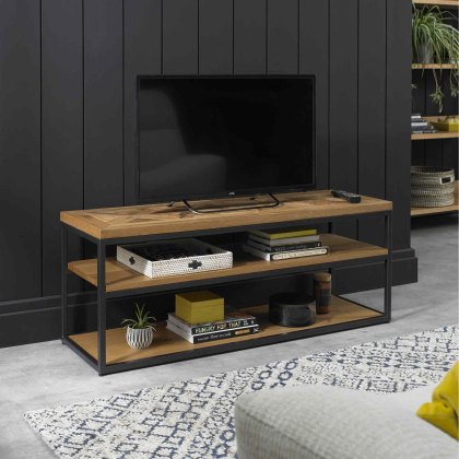 Khan Open TV/Entertainment Unit Rustic Oak
