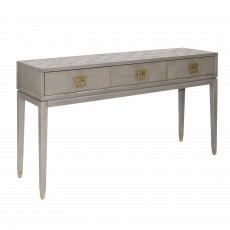 Nevada 3 Drawer Console Table Grey