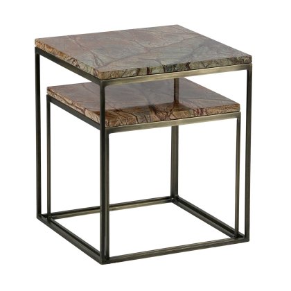 Mellow Nest of Tables (2) Antique Brass Mellow Nest of Tables (2) Antique Brass
