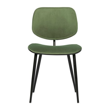 Jackie Dining Chair Velvet Fabric Green Jackie Dining Chair Velvet Fabric Green